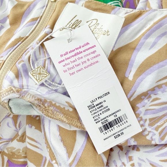 Lilly Pulitzer Dress Womens Size 14 Multicolor Floralie Maxi Tank Strap NWT - Picture 8 of 15